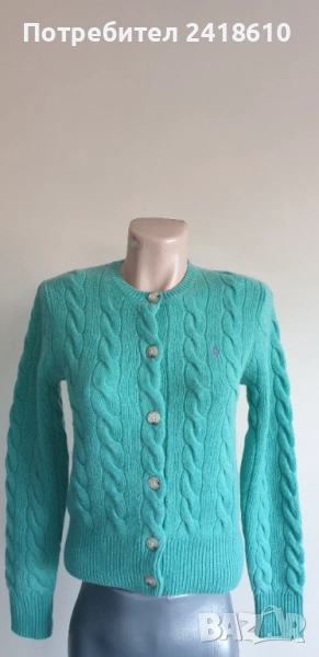 POLO Ralph Lauren Cable Wool / Cashmere Knit Womens Size S НОВО! ОРИГИНАЛ! Дамска Жилетка, снимка 1