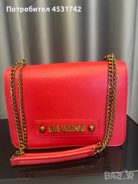 Кожена чанта Love Moschino, снимка 1