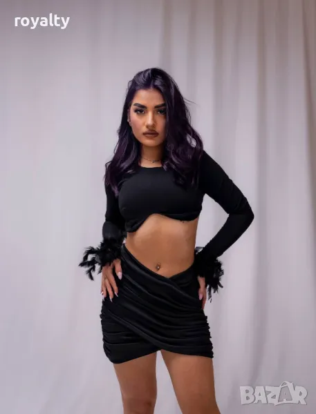 Черна стилна дамска рокля , снимка 1