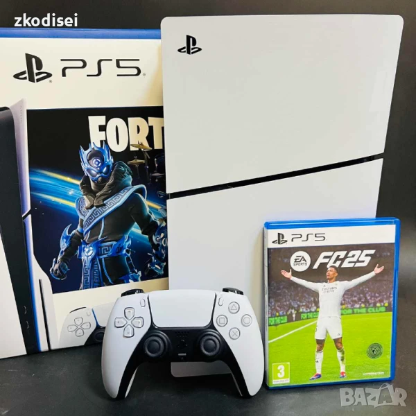 Конзола SONY - PS5 SLIM CFI-2016 с 1бр. джойстик и 1бр. игра, снимка 1