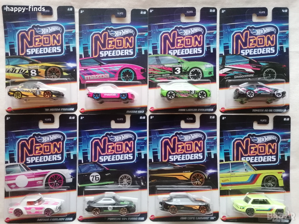 Сет Hot Wheels Neon speeders, снимка 1