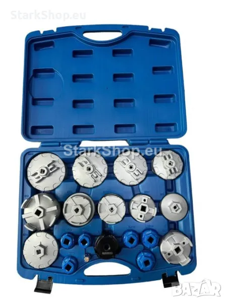 Професионален Комплект Ключове за Маслени Филтъри 19 части HAWEK Чашки Маслен Филтър, снимка 1