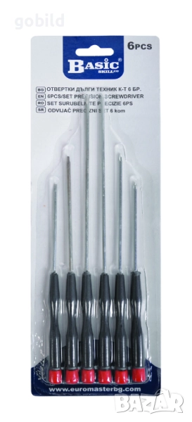 РАЗПРОДАЖБА!!! Отвертки дълги технически, к-т 6бр Basic, снимка 1