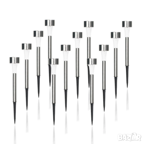 Комплект от 6 броя соларни градински LED лампи , снимка 1