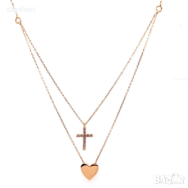 Златно колие 2,31гр. 44,0см. 14кр. проба:585 модел:32105-1, снимка 1