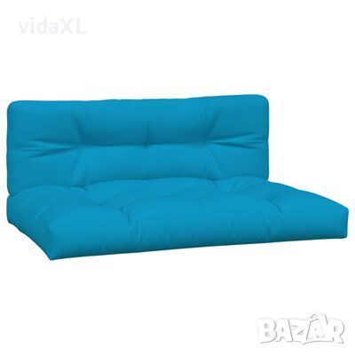 vidaXL Палетни възглавници, 2 бр, сини, текстил（SKU:314547, снимка 1
