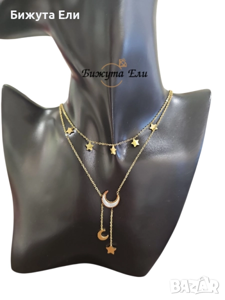 Колие медицинска стомана Луна, снимка 1