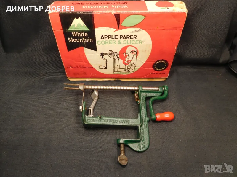 СТАРА РЕТРО НАСТОЛНА БЕЛАЧКА ЗА ЯБЪЛКИ WHITE MOUNTAIN USA, снимка 1