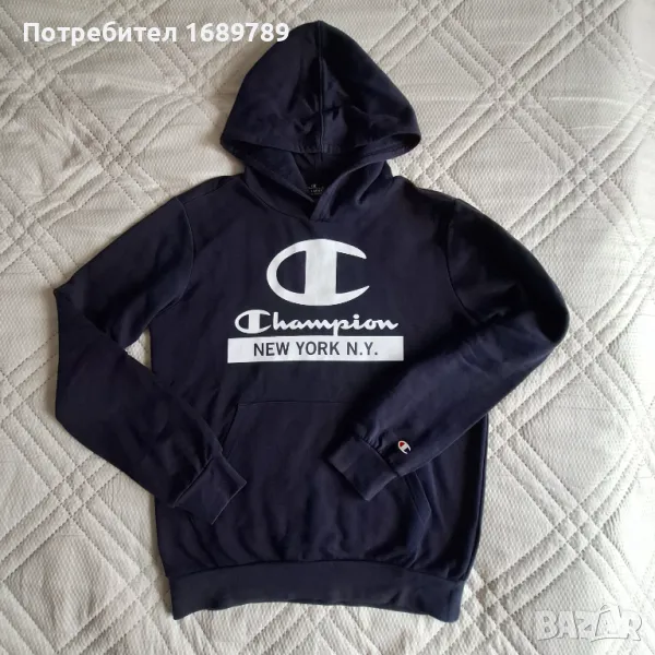 Champion оригинален детски ватиран суичър за 13/14 г., снимка 1