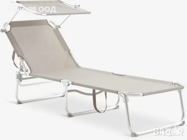 Сгъваем шезлонг със сенник , снимка 1