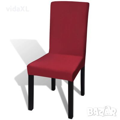 vidaXL 6 бр покривни еластични калъфи за столове, бордо*SKU:130379, снимка 1