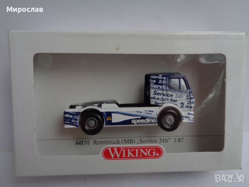 1:87 H0 WIKING MERCEDES КАМИОН ВЛЕКАЧ КОЛИЧКА МОДЕЛ ИГРАЧКA, снимка 1