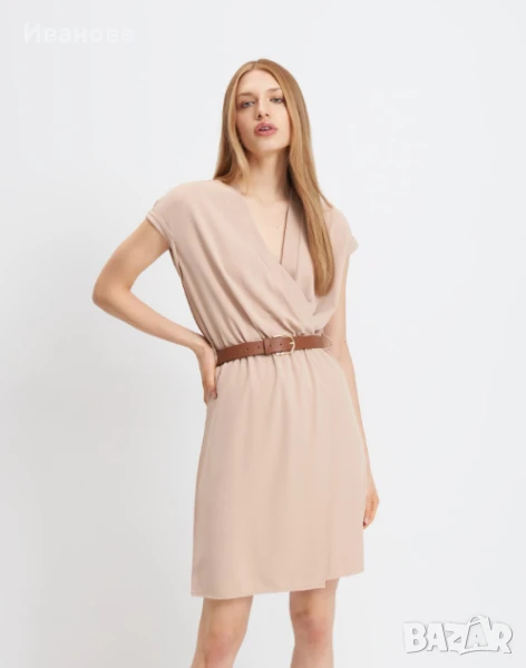 MOHITO Стилна ежедневна лятна рокля с колан , снимка 1