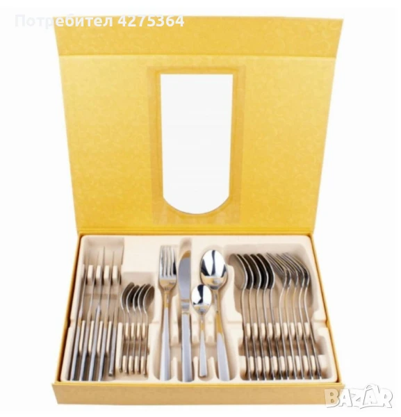 Комплект прибори за хранене Bohmann, Неръждаема стомана, 24 бр., Инокс, снимка 1