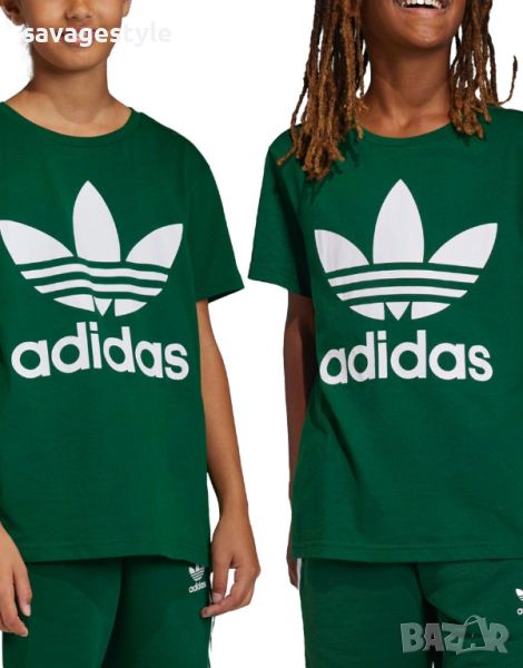 Детска тениска ADIDAS Originals Adicolor Trefoil Tee Green, снимка 1