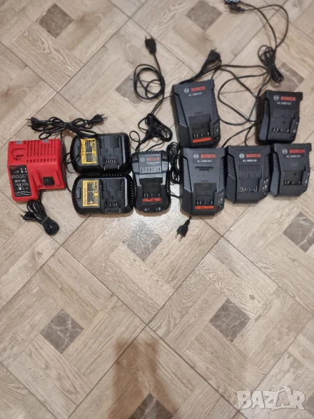 Зарядни BOSCH, DEWALT и Milwaukee, снимка 1