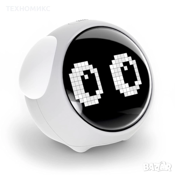 Детски будилник, двойна аларма, нощна светлина с регулируема яркост,, снимка 1