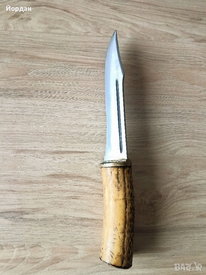 масивен ловен нож с кокалена дръжка 30 см , снимка 1