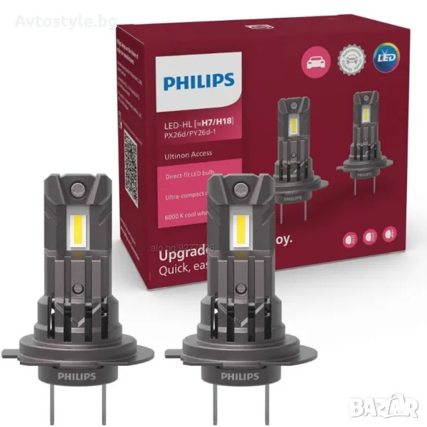LED КРУШКИ PHILIPS H7/H18 ULTINON ACCESS 12V 16W КОМПЛЕКТ 2БР. , снимка 1