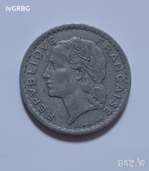 5 франка Франция 1949 Френска монета , снимка 1