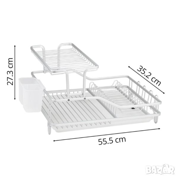 Сушилник за съдове с 2 нива и включена тава, снимка 1