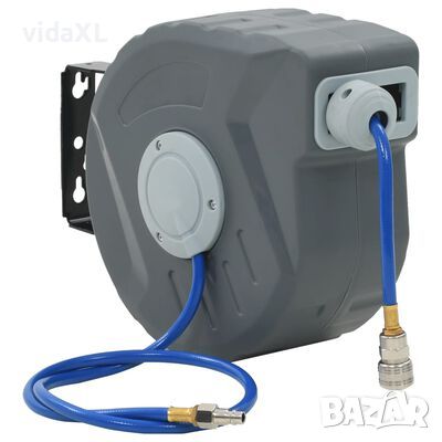 vidaXL Автоматична макара с маркуч за въздух 3/8" 12 м（SKU:143254, снимка 1