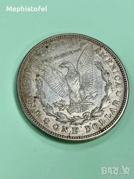 1 долар 1921 г, САЩ / Morgan Dollar D - сребърна монета, снимка 1