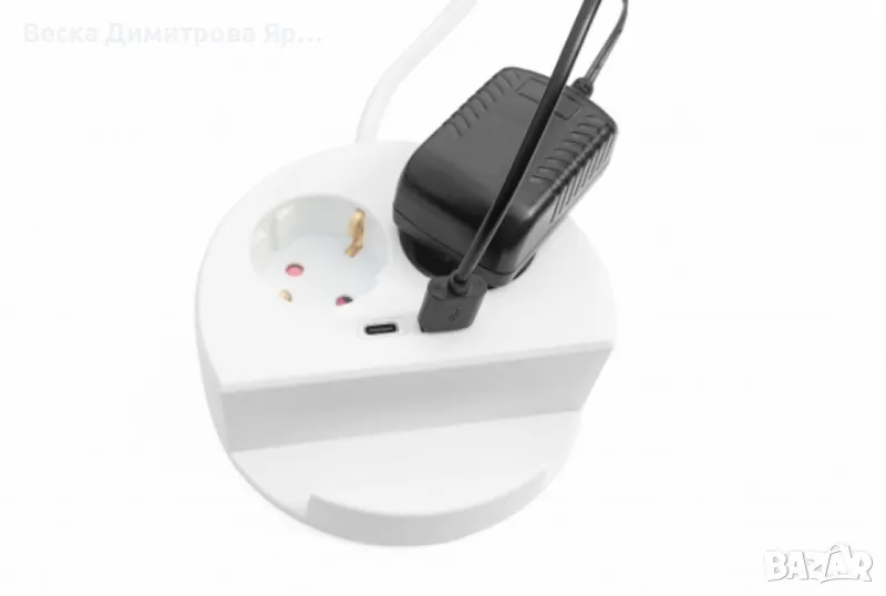 Technaxx, Настолно гнездо за мобилен телефон, 2 x 230V и 2 USB порта, снимка 1