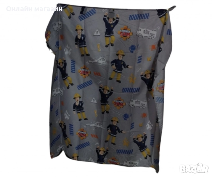 Детско перде с анимационни герои и халки, снимка 1