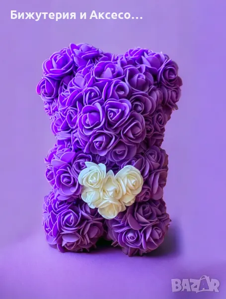 Подаръчни мечета от декоративни рози, снимка 1