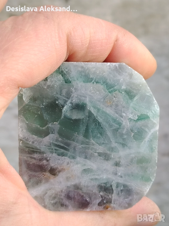 Едностранно полиран флуорит от Индия , снимка 1