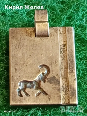 Сребърна висулка с зодиакален знак КОЗИРОГ ♑ ювелирна изработка 52592, снимка 3 - Колиета, медальони, синджири - 53070194