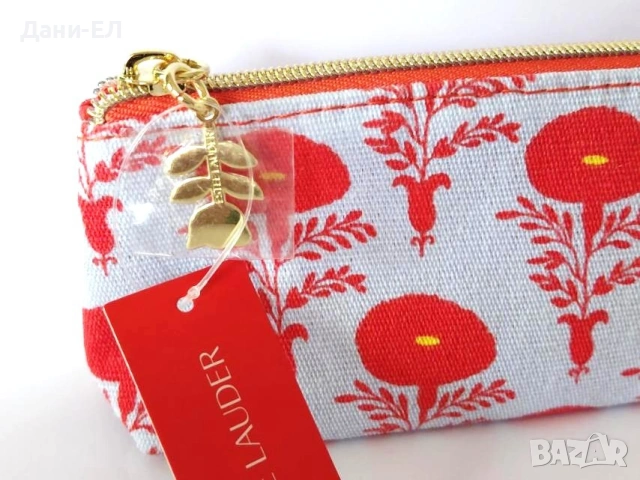 Estee Lauder козметичен несесер на червени цветя, снимка 2 - Други - 54029241