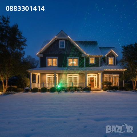 Намаление Лазерен прожектор Празнично осветление Коледна украса , снимка 3 - Прожектори - 52041353