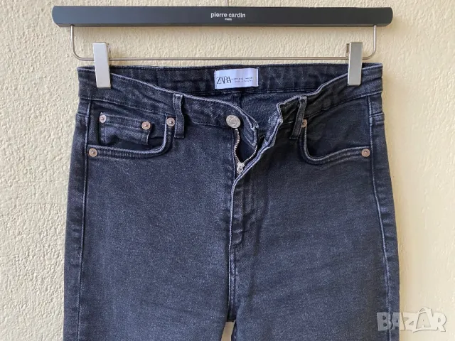 Тъмносиви дънки ZARA с цепки, снимка 6 - Дънки - 50437015