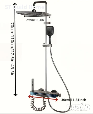 ЛУКСОЗЕН ДУШ ПАНЕЛ С ДИГИТАЛЕН ДИСПЛЕЙ – МОДЕРЕН КОМФОРТ ЗА ВАШАТА БАНЯ , снимка 10 - Душове - 51152122