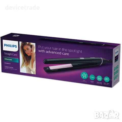 Преса за коса Philips Straight Care BHS674/00, 10 Нивa , 220 градуса, снимка 4 - Преси за коса - 49523218