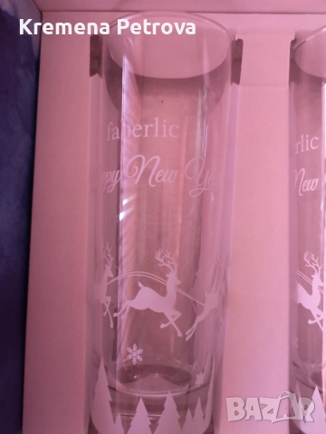 Нов комплект Коледни чаши, Цена 12лв, снимка 2 - Чаши - 52646268