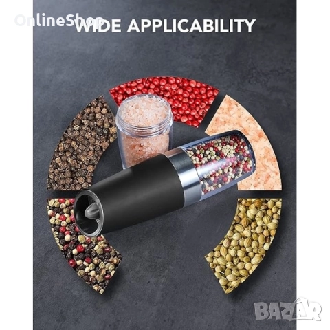 Мелничка за сол и черен пипер, неръждаема стомана, снимка 9 - Други - 52347917