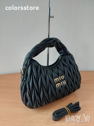 Черна чанта MiuMiu/SG67x, снимка 4 - Чанти - 51703850