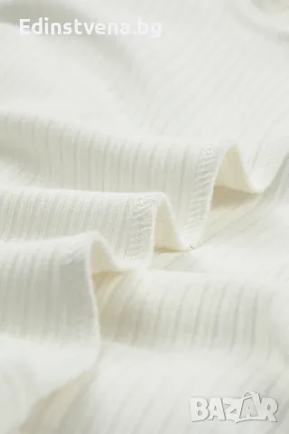 Дамска блуза в бял цвят с дълъг ръкав и връзки, снимка 10 - Блузи с дълъг ръкав и пуловери - 49891863