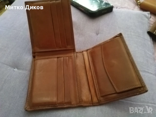 Лебед марков портфейл  естествена кожа 118х94мм , снимка 6 - Портфейли, портмонета - 51422559