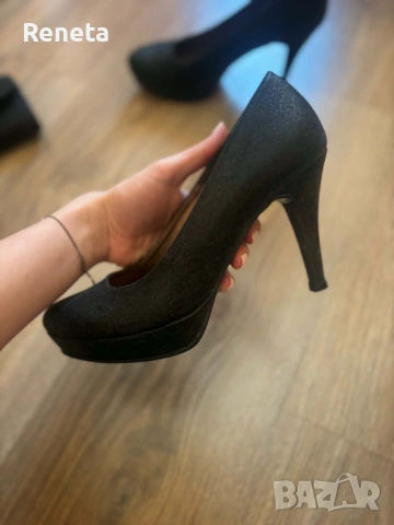 Обувки с ток + Клъч чанта, снимка 3 - Дамски обувки на ток - 53663656