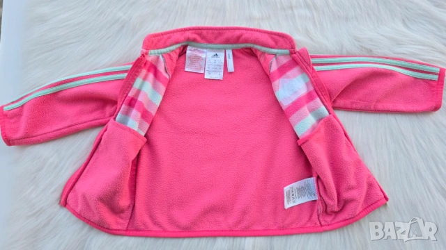 Поларен суичър Adidas 9-12 месеца , снимка 5 - Бебешки блузки - 53911669