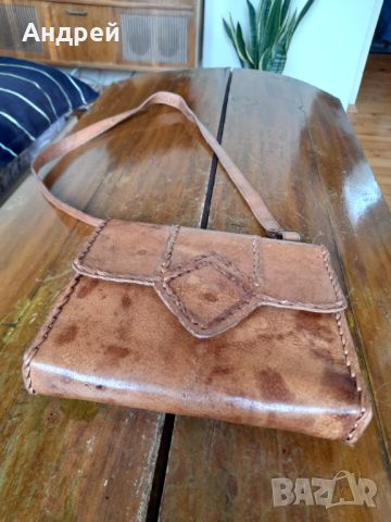 Стара дамска кожена чанта #5, снимка 1 - Чанти - 45584415