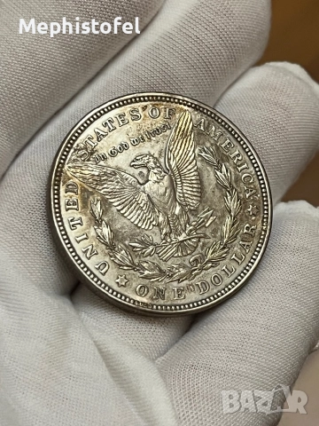 1 долар 1921 г, САЩ / Morgan Dollar - сребърна монета, снимка 2 - Нумизматика и бонистика - 52859760