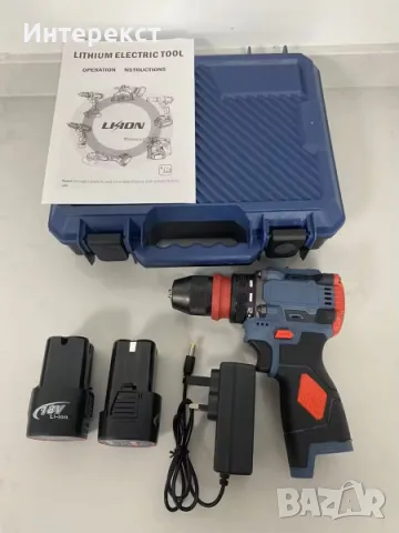 2 в 1 Безчетков Винтоверт и импакт в куфар с 2 батерии 18V и зарядно, снимка 3 - Куфари с инструменти - 49443929