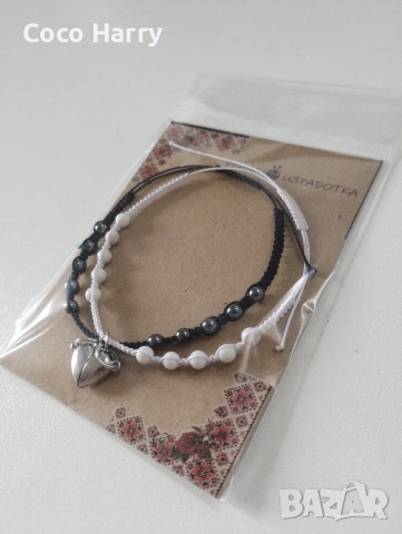 Гривни за двойки,ръчно изработени,магнитно сърце, снимка 8 - Романтични подаръци - 53430091