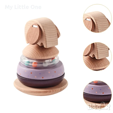 Дървени рингове за нанизване, снимка 3 - Образователни игри - 50998285