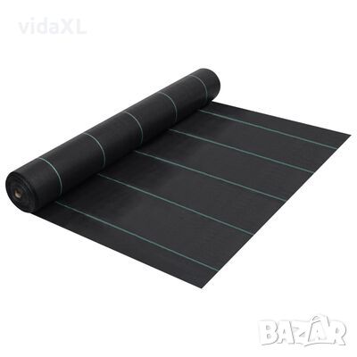 vidaXL Мрежа за мулчиране, матово черна, 1x200 м, PP(SKU:313063